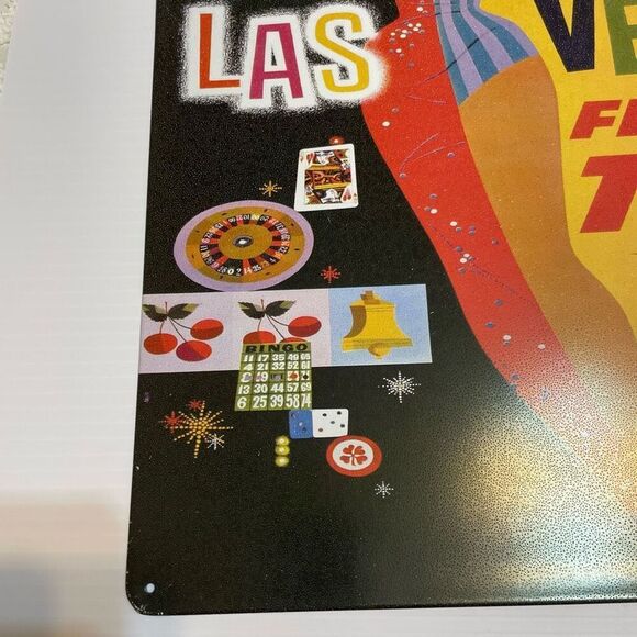 Vintage Inspired Metal TWA Travel Sign, Las Vegas, 50's Vibe - Picture 3 of 7